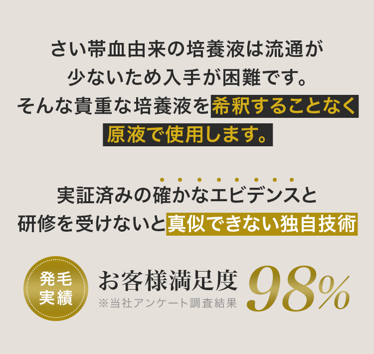 実証済みの確かなエビデンスと研修を受けないと真似できない独自技術
